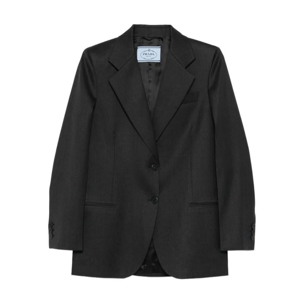 Notched-Lapels Wool Blazer Women